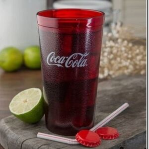 Coca Cola Stackable Tumbler 24 Oz, Set of 2 Ruby Red , G.E.T. #6624-1